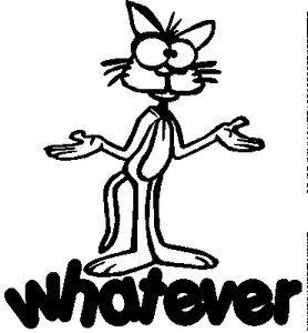 Whatever Cat Die Cut Vinyl Decal Sticker