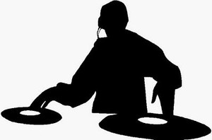 DJ Scratchin Silhouette music decal