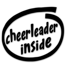 Cheerleader Inside Diecut Vinyl Decal Sticker