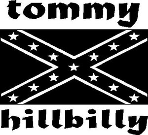 tommy hillbilly rebel diecut decal