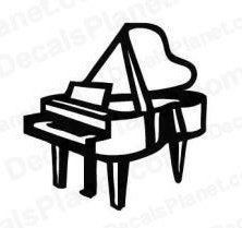 Piano Vinyl Decal Music Sticker