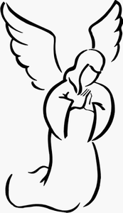 Angel in Prayer Decal 1843