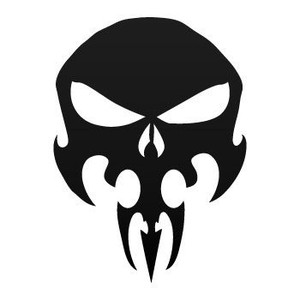 Tribal Skull Die Cut Decal 45