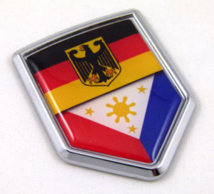 German-Philippine Flag Crest Emblem Car Decal