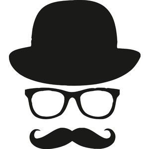 Moustache Face Decal 23