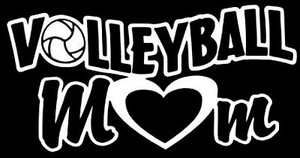 Volleyball MOM Window or Wall Sticker 3