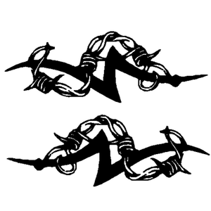 Barbwire Tribal Decals PAIR 081