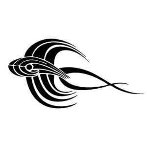 Tribal Design Die Cut Sticker 01