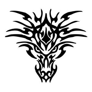 Tribal Design Die Cut Sticker 09