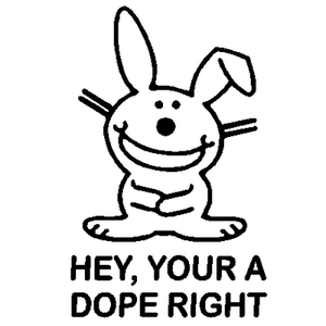 Happy Bunny Decal 943