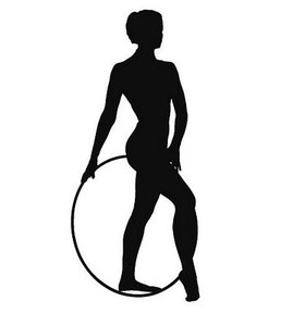 Gymnast Hoop Wall or Window Decal