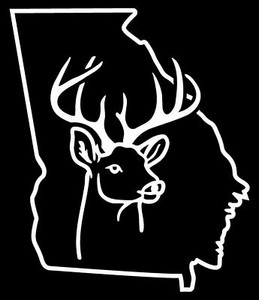 deer hunting georgia ANY STATE OUTLINE decal