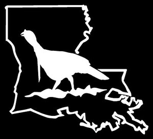 Turkey Hunting Louisiana Diecut Vinyl Hunting Decal
