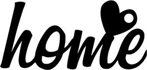 home love heart decal