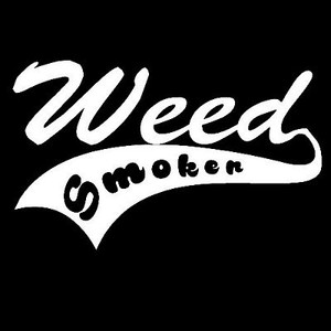 weed smoker decal sticker