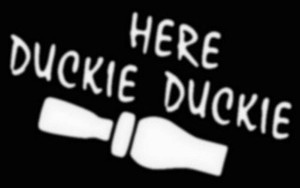 Blow Me Here Duckie Duck Call Hunting Vinyl Decal
