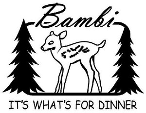 Bambi Vinyl Hunting Car Decal
