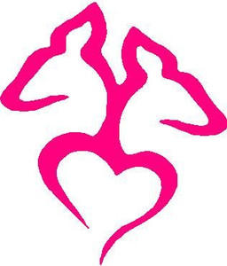Deer Heart 2 Diecut Decal FandF