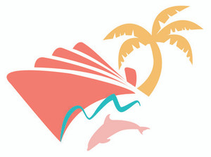 cruise ship logo PASTEL STICKER