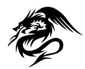 Dragon Die Cut  Animal Tribal Decals  12