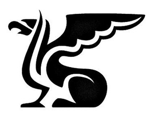 dragon griffin logo sticker
