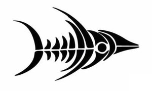 Tribal Fish Design Vinyl Sticker