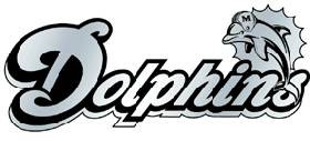 NFL Miami Dolphins Silver Auto Emblem