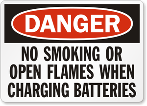 Battery Charging Danger Sign 08