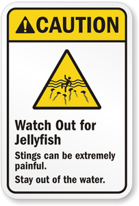 Watch Out Jellyfish Sign