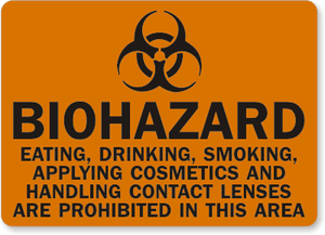 Biohazard Eating Sign