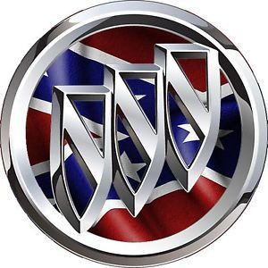 Buick Logo with Rebel Flag Background Sticker