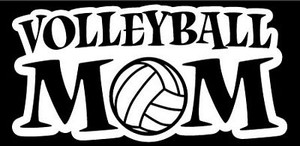 Volleyball MOM Window or Wall Sticker 4