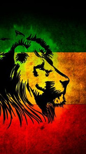 rasta lion verticle sticker