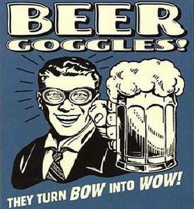 Beer Goggles Funny Sticker
