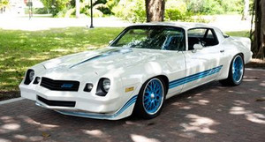 CAMARO Z28 WHITE 2 car pic sticker