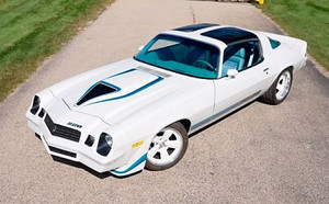 CAMARO Z28 WHITE 3 car pic sticker