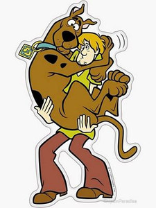 Shaggy carry Scooby Sticker