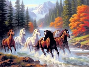 HORSE AI ART STICKER 09