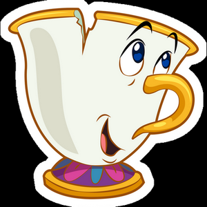beauty beast chip potts cartoon sticker