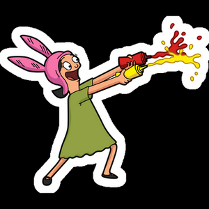 bobs burgers louise sauces cartoon sticker