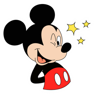 mickey mouse stars cartoon Disney Sticker