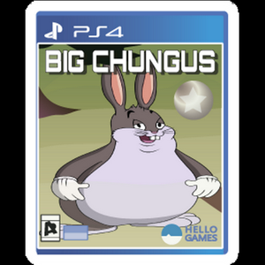 big chungus ps4 game meme cartoon sticker