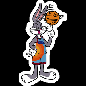 bugs bunny basketball cartoon sticker