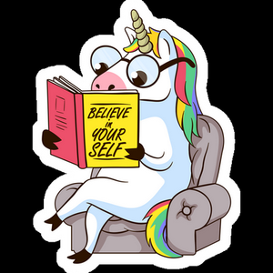 unicorn believe in yourself LGBTQ sticker