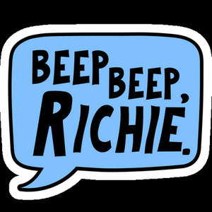 it pennywise beep beep richie sticker