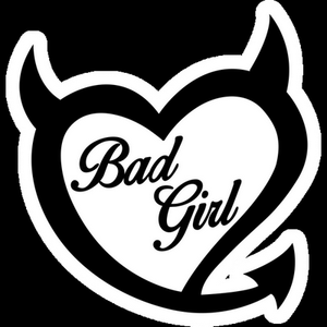 black devil heart bad girl sticker