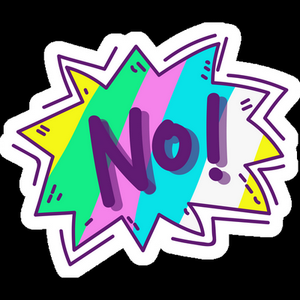 no girl sticker