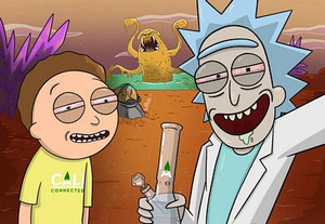 Rick & Morty Space Beach Sticker