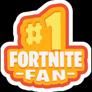 number 1 fortnite fan gamer sticker
