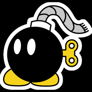 mario bomb gamer sticker